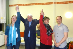 Siegesfeier Wahl Oberbürgermeister, Foto Dr. Karl-Heinz Kerntopf Unsere Spitzenkandidat*innen